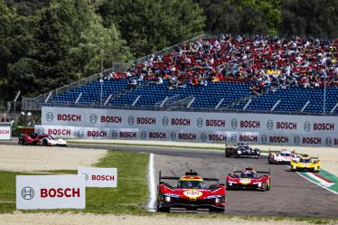 50 FUOCO Antonio (ita), MOLINA Miguel (spa), NIELSEN Nicklas (dnk), Ferrari AF Corse, Ferrari 499P #50, Hypercar, action during the 2024 6 Hours of Imola, 2nd round of the 2024 FIA World Endurance Championship, from April 18 to 21, 2024 on the Autodromo Internazionale Enzo e Dino Ferrari in Imola - Photo Julien Delfosse / DPPI