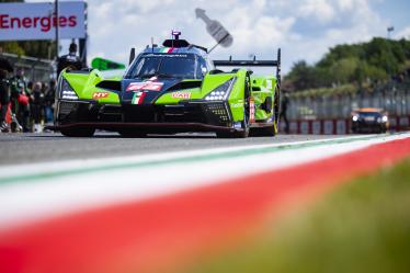 63 BORTOLOTTI Mirko (ita), MORTARA Edoardo (swi), KVYAT Daniil (ita), Lamborghini Iron Lynx, Lamborghini SC63 #63, Hypercar, action on the grid during the 2024 6 Hours of Imola, 2nd round of the 2024 FIA World Endurance Championship, from April 18 to 21, 2024 on the Autodromo Internazionale Enzo e Dino Ferrari in Imola - Photo Julien Delfosse / DPPI