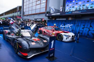 07 CONWAY Mike (gbr), KOBAYASHI Kamui (jpn), DE VRIES Nyck (nld), Toyota Gazoo Racing, Toyota GR010 - Hybrid #07, Hypercar, 31 FARFUS Augusto (bra), GELAEL Sean (ind), LEUNG Darren (gbr), Team WRT, BMW M4 GT3 #31, LM GT3, action during the 2024 6 Hours of Imola, 2nd round of the 2024 FIA World Endurance Championship, from April 18 to 21, 2024 on the Autodromo Internazionale Enzo e Dino Ferrari in Imola - Photo Julien Delfosse / DPPI