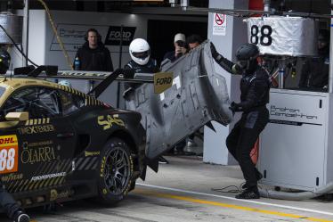 88 OLSEN Dennis (dnk), O. PEDERSEN Mikkel (dnk), RODA Giorgio (ita), Proton Competition, Ford Mustang GT3 #88, LM GT3, action broken floor during the 2024 6 Hours of Imola, 2nd round of the 2024 FIA World Endurance Championship, from April 18 to 21, 2024 on the Autodromo Internazionale Enzo e Dino Ferrari in Imola - Photo Julien Delfosse / DPPI