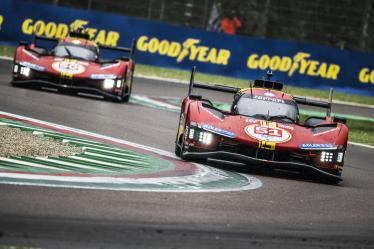 51 PIER GUIDI Alessandro (ita), CALADO James (gbr), GIOVINAZZI Antonio (ita), Ferrari AF Corse, Ferrari 499P #51, Hypercar, action during the 2024 6 Hours of Imola, 2nd round of the 2024 FIA World Endurance Championship, from April 18 to 21, 2024 on the Autodromo Internazionale Enzo e Dino Ferrari in Imola, Italy - Photo Charly Lopez / DPPI