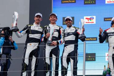 46 MARTIN Maxime (bel), ROSSI Valentino (ita), AL HARTHY Ahmad (omn) Team WRT, BMW M4 GT3 #46, LM GT3, portrait podium during the 2024 6 Hours of Imola, 2nd round of the 2024 FIA World Endurance Championship, from April 18 to 21, 2024 on the Autodromo Internazionale Enzo e Dino Ferrari in Imola, Italy - Photo Clément Luck / DPPI