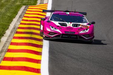 85 BOVY Sarah (bel), FREY RAHEL (swi), GATTING Michelle (dnk), Iron Dames, Lamborghini Huracan GT3 Evo2 #85, LM GT3, action during the 2024 TotalEnergies 6 Hours of Spa-Francorchamps, 3rd round of the 2024 FIA World Endurance Championship, from May 8 to 11, 2024 on the Circuit de Spa-Francorchamps in Stavelot, Belgium - Photo Julien Delfosse / DPPI