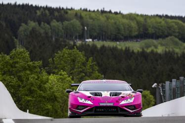 85 BOVY Sarah (bel), FREY RAHEL (swi), GATTING Michelle (dnk), Iron Dames, Lamborghini Huracan GT3 Evo2 #85, LM GT3, action during the 2024 TotalEnergies 6 Hours of Spa-Francorchamps, 3rd round of the 2024 FIA World Endurance Championship, from May 8 to 11, 2024 on the Circuit de Spa-Francorchamps in Stavelot, Belgium - Photo Julien Delfosse / DPPI