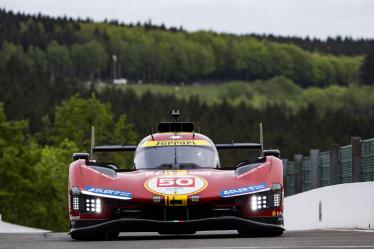 50 FUOCO Antonio (ita), MOLINA Miguel (spa), NIELSEN Nicklas (dnk), Ferrari AF Corse, Ferrari 499P #50, Hypercar, action during the 2024 TotalEnergies 6 Hours of Spa-Francorchamps, 3rd round of the 2024 FIA World Endurance Championship, from May 8 to 11, 2024 on the Circuit de Spa-Francorchamps in Stavelot, Belgium - Photo Julien Delfosse / DPPI