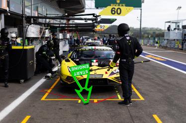 60 SCHIAVONI Claudio (ita), CRESSONI Matteo (ita), PERERA Franck (fra), Iron Lynx, Lamborghini Huracan GT3 Evo2 #60, LM GT3, pitlane, during the 2024 TotalEnergies 6 Hours of Spa-Francorchamps, 3rd round of the 2024 FIA World Endurance Championship, from May 8 to 11, 2024 on the Circuit de Spa-Francorchamps in Stavelot, Belgium - Photo Joao Filipe / DPPI