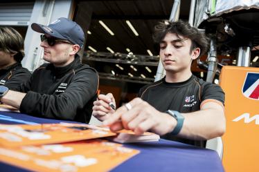 95 SATO Marino (jpn), PINO Nico (chl), CAYGILL Josh (gbr), United Autosports, McLaren 720S GT3 Evo #95, LM GT3, portrait autograph session, session autographe during the 2024 TotalEnergies 6 Hours of Spa-Francorchamps, 3rd round of the 2024 FIA World Endurance Championship, from May 8 to 11, 2024 on the Circuit de Spa-Francorchamps in Stavelot, Belgium - Photo Charly Lopez / DPPI