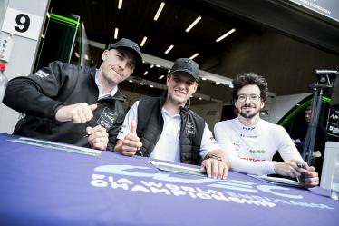 777 SORENSEN Marco (dnk), MATEU ClÃ©ment (fra), BASTARD Erwan (fra), D'Station Racing, Aston Martin Vantage GT3 #777, LM GT3, portrait autograph session, session autographe during the 2024 TotalEnergies 6 Hours of Spa-Francorchamps, 3rd round of the 2024 FIA World Endurance Championship, from May 8 to 11, 2024 on the Circuit de Spa-Francorchamps in Stavelot, Belgium - Photo Charly Lopez / DPPI