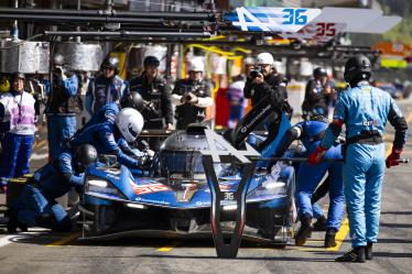 36 VAXIVIERE Matthieu (fra), SCHUMACHER Mick (ger), LAPIERRE Nicolas (fra), Alpine Endurance Team, Alpine A424 #36, Hypercar, pit stop during the 2024 TotalEnergies 6 Hours of Spa-Francorchamps, 3rd round of the 2024 FIA World Endurance Championship, from May 8 to 11, 2024 on the Circuit de Spa-Francorchamps in Stavelot, Belgium - Photo Julien Delfosse / DPPI