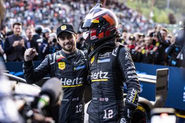 12 STEVENS Will (gbr), ILOTT Callum (gbr), Hertz Team Jota, Porsche 963 #12, Hypercar, celebrating their win during the 2024 TotalEnergies 6 Hours of Spa-Francorchamps, 3rd round of the 2024 FIA World Endurance Championship, from May 8 to 11, 2024 on the Circuit de Spa-Francorchamps in Stavelot, Belgium - Photo Julien Delfosse / DPPI