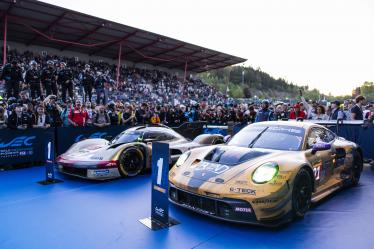 Parc fermÃ©, 91 LIETZ Richard (aut), SCHURING Morris (nld), SHAHIN Yasser (aus), Manthey EMA, Porsche 911 GT3 R #91, LM GT3, 12 STEVENS Will (gbr), ILOTT Callum (gbr), Hertz Team Jota, Porsche 963 #12, Hypercar, action during the 2024 TotalEnergies 6 Hours of Spa-Francorchamps, 3rd round of the 2024 FIA World Endurance Championship, from May 8 to 11, 2024 on the Circuit de Spa-Francorchamps in Stavelot, Belgium - Photo Julien Delfosse / DPPI