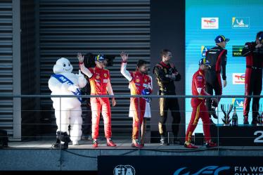 50 FUOCO Antonio (ita), MOLINA Miguel (spa), NIELSEN Nicklas (dnk), Ferrari AF Corse, Ferrari 499P #50, Hypercar, podium during the 2024 TotalEnergies 6 Hours of Spa-Francorchamps, 3rd round of the 2024 FIA World Endurance Championship, from May 8 to 11, 2024 on the Circuit de Spa-Francorchamps in Stavelot, Belgium - Photo Joao Filipe / DPPI