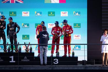 50 FUOCO Antonio (ita), MOLINA Miguel (spa), NIELSEN Nicklas (dnk), Ferrari AF Corse, Ferrari 499P #50, Hypercar,  podium during the 2024 TotalEnergies 6 Hours of Spa-Francorchamps, 3rd round of the 2024 FIA World Endurance Championship, from May 8 to 11, 2024 on the Circuit de Spa-Francorchamps in Stavelot, Belgium - Photo Joao Filipe / DPPI