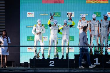 92 MALYKHIN Aliaksandr (kna), STURM Joel (ger), BACHLER Klaus (aut), Manthey Purerxcing, Porsche 911 GT3 R #91, LM GT3, podium during the 2024 TotalEnergies 6 Hours of Spa-Francorchamps, 3rd round of the 2024 FIA World Endurance Championship, from May 8 to 11, 2024 on the Circuit de Spa-Francorchamps in Stavelot, Belgium - Photo Joao Filipe / DPPI