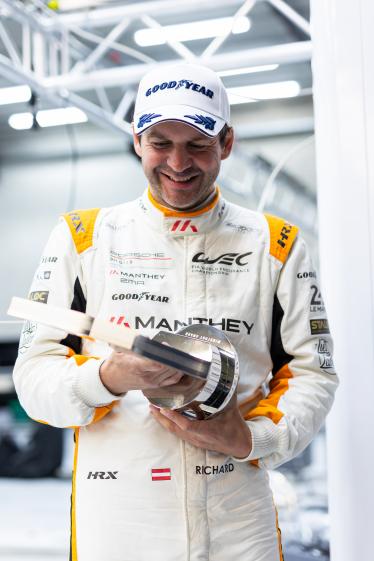 LIETZ Richard (aut), Manthey EMA, Porsche 911 GT3 R, portrait, Goodyear Wingfoot Award, during the 2024 TotalEnergies 6 Hours of Spa-Francorchamps, 3rd round of the 2024 FIA World Endurance Championship, from May 8 to 11, 2024 on the Circuit de Spa-Francorchamps in Stavelot, Belgium - Photo Javier Jimenez / DPPI