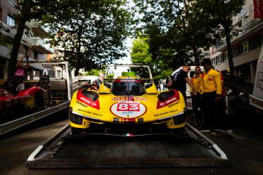 83 KUBICA Robert (pol), SHWARTZMAN Robert (isr), YE Yifei (chn), AF Corse, Ferrari 499P #83, Hypercar, FIA WEC, during the Scrutineering of the 2024 24 Hours of Le Mans, 4th round of the 2024 FIA World Endurance Championship, on the Place de la République, from June 7 to 8, 2024 in Le Mans, France - Photo Javier Jimenez / DPPI