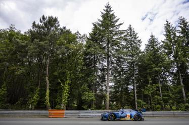 27 JAMES Ian (usa), MANCINELLI Daniel (ita), RIBERAS Alex (spa), Heart of Racing Team, Aston Martin Vantage GT3 #27, LM GT3, FIA WEC, action during the Free Practice 1 of the 2024 24 Hours of Le Mans, 4th round of the 2024 FIA World Endurance Championship, on the Circuit des 24 Heures du Mans, on June 12, 2024 in Le Mans, France - Photo Julien Delfosse / DPPI