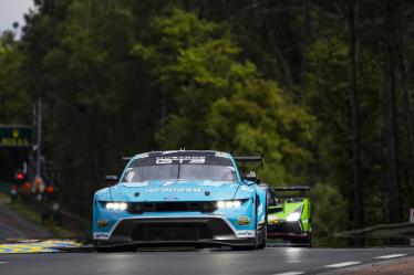 77 BARKER Ben (gbr), HARDWICK Ryan (usa), ROBICHON Zacharie (can), Proton Competition, Ford Mustang GT3 #77, LM GT3, FIA WEC, action during the Free Practice 1 of the 2024 24 Hours of Le Mans, 4th round of the 2024 FIA World Endurance Championship, on the Circuit des 24 Heures du Mans, on June 12, 2024 in Le Mans, France - Photo Julien Delfosse / DPPI