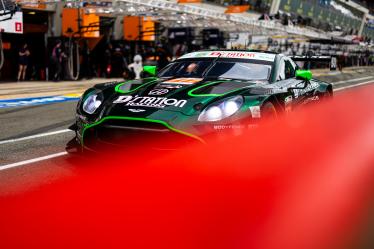 777 SORENSEN Marco (dnk), BASTARD Erwan (fra), HOSHINO Satoshi (jpn), D'Station Racing, Aston Martin Vantage GT3 #777, LM GT3, FIA WEC, action during the Free Practice 3 of the 2024 24 Hours of Le Mans, 4th round of the 2024 FIA World Endurance Championship, on the Circuit des 24 Heures du Mans, on June 13, 2024 in Le Mans, France - Photo Javier Jimenez / DPPI