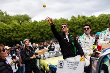 GROSJEAN Romain (fra), Lamborghini Iron Lynx, Lamborghini SC63 #19, Hypercar, portrait during the Grande Parade des Pilotes of the 2024 24 Hours of Le Mans, 4th round of the 2024 FIA World Endurance Championship, on the Circuit des 24 Heures du Mans, on June 14, 2024 in Le Mans, France - Photo Javier Jimenez / DPPI