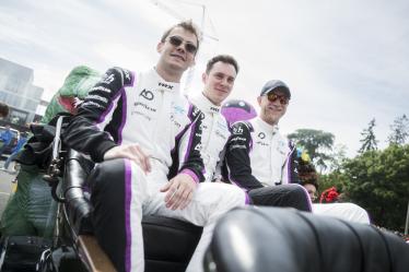 14 HYETT PJ (usa), DELETRAZ Louis (swi), QUINN Alex (gbr), AO by TF, Oreca 07 - Gibson #14, LMP2 PRO/AM, portrait during the Grande Parade des Pilotes of the 2024 24 Hours of Le Mans, 4th round of the 2024 FIA World Endurance Championship, on the Circuit des 24 Heures du Mans, on June 14, 2024 in Le Mans, France - Photo Charly Lopez / DPPI