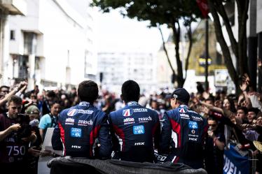 22 JARVIS Oliver (gbr), GARG Bijoy (usa), SIEGEL Nolan (usa), United Autosports, Oreca 07 - Gibson #22, LMP2, portrait during the Grande Parade des Pilotes of the 2024 24 Hours of Le Mans, 4th round of the 2024 FIA World Endurance Championship, on the Circuit des 24 Heures du Mans, on June 14, 2024 in Le Mans, France - Photo Charly Lopez / DPPI