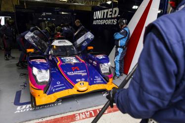 23 KEATING Ben (usa), ALBUQUERQUE Filipe (prt), HANLEY Ben (gbr), United Autosports USA, Oreca 07 - Gibson #23 PRO/AM, LMP2, stop during the 2024 24 Hours of Le Mans, 4th round of the 2024 FIA World Endurance Championship, on the Circuit des 24 Heures du Mans, from June 15 to 16, 2024 in Le Mans, France - Photo Julien Delfosse / DPPI