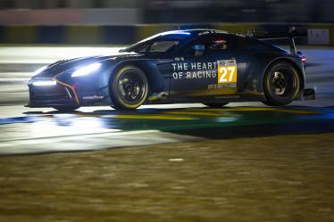 27 JAMES Ian (usa), MANCINELLI Daniel (ita), RIBERAS Alex (spa), Heart of Racing Team, Aston Martin Vantage GT3 #27, LM GT3, FIA WEC, action during the 2024 24 Hours of Le Mans, 4th round of the 2024 FIA World Endurance Championship, on the Circuit des 24 Heures du Mans, from June 15 to 16, 2024 in Le Mans, France - Photo Julien Delfosse / DPPI