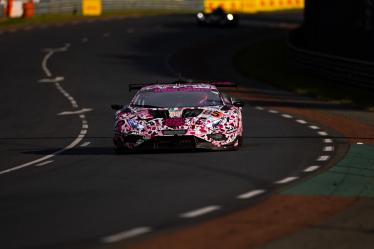 85 BOVY Sarah (bel), FREY Rahel (swi), GATTING Michelle (dnk), Iron Dames, Lamborghini Huracan GT3 Evo2 #85, LM GT3, FIA WEC, action during the 2024 24 Hours of Le Mans, 4th round of the 2024 FIA World Endurance Championship, on the Circuit des 24 Heures du Mans, from June 15 to 16, 2024 in Le Mans, France - Photo Javier Jimenez / DPPI