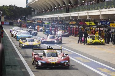 50 FUOCO Antonio (ita), MOLINA Miguel (spa), NIELSEN Nicklas (dnk), Ferrari AF Corse, Ferrari 499P #50, Hypercar, action during the 2024 Rolex 6 Hours of Sao Paulo, 5th round of the 2024 FIA World Endurance Championship, from July 12 to 14, 2024 on the Autódromo José Carlos Pace in Interlagos, Brazil - Photo Julien Delfosse / DPPI