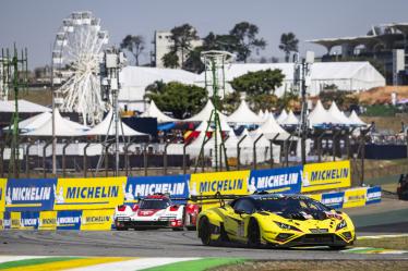 60 SCHIAVONI Claudio (ita), CRESSONI Matteo (ita), PERERA Franck (fra), Iron Lynx, Lamborghini Huracan GT3 Evo2 #60, LM GT3, action during the 2024 Rolex 6 Hours of Sao Paulo, 5th round of the 2024 FIA World Endurance Championship, from July 12 to 14, 2024 on the Autódromo José Carlos Pace in Interlagos, Brazil - Photo Julien Delfosse / DPPI