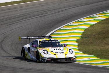 92 MALYKHIN Aliaksandr (kna), STURM Joel (ger), BACHLER Klaus (aut), Manthey Purerxcing, Porsche 911 GT3 R #91, LM GT3, action during the 2024 Rolex 6 Hours of Sao Paulo, 5th round of the 2024 FIA World Endurance Championship, from July 12 to 14, 2024 on the Autódromo José Carlos Pace in Interlagos, Brazil - Photo Julien Delfosse / DPPI