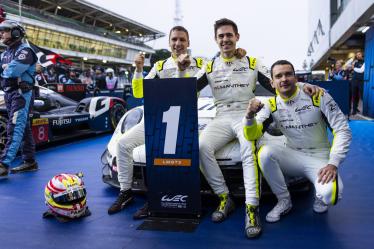 92 MALYKHIN Aliaksandr (kna), STURM Joel (ger), BACHLER Klaus (aut), Manthey Purerxcing, Porsche 911 GT3 R #91, LM GT3, celebrating their win during the 2024 Rolex 6 Hours of Sao Paulo, 5th round of the 2024 FIA World Endurance Championship, from July 12 to 14, 2024 on the Autódromo José Carlos Pace in Interlagos, Brazil - Photo Julien Delfosse / DPPI