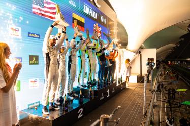 GT3 podium during the 2024 Rolex 6 Hours of Sao Paulo, 5th round of the 2024 FIA World Endurance Championship, from July 12 to 14, 2024 on the Autódromo José Carlos Pace in Interlagos, Brazil - Photo Javier Jimenez / DPPI