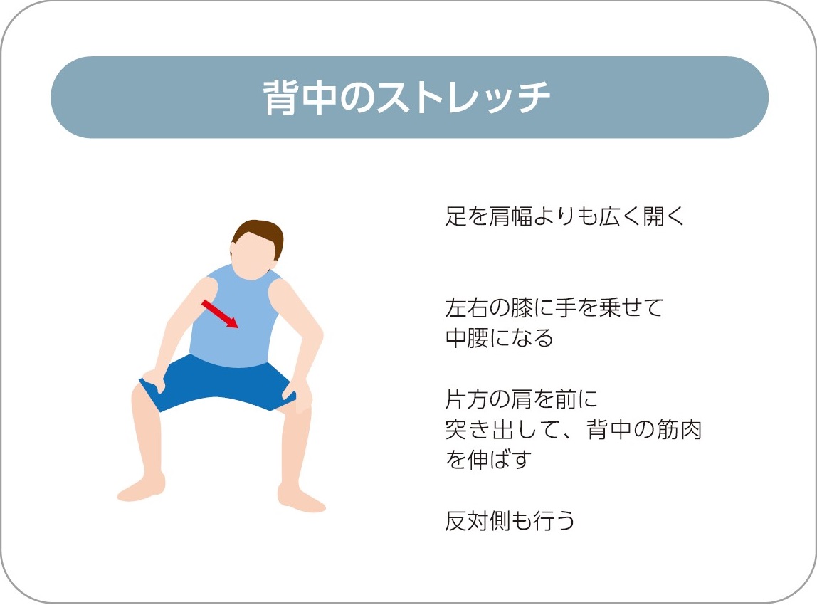 背中のストレッチ