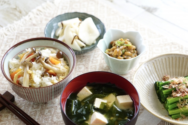 バランスのとれた和食