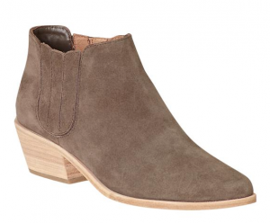 Beige Suede Ankle Bootie