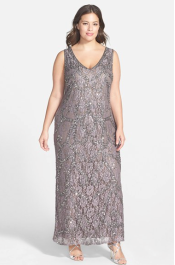 Pisarro Nights Beaded Long Gown