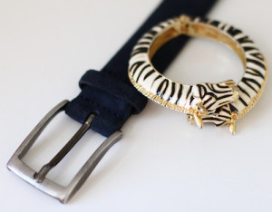 Suede Belt and Bracelet