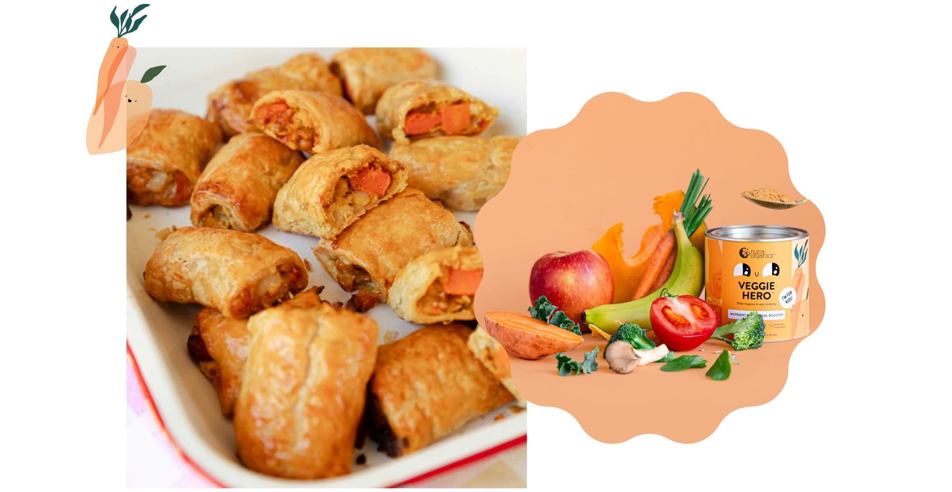 Very Veggie Sausage Rolls - healthy lunch ideas for kids