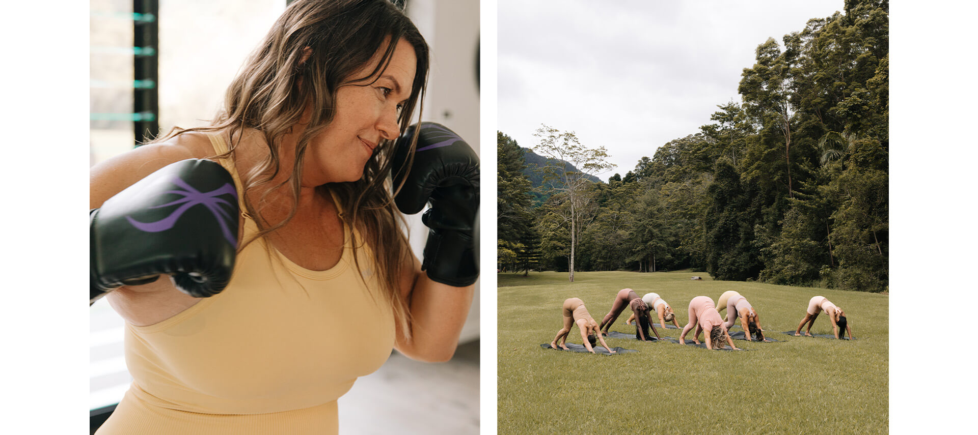 group fitness & lady boxing