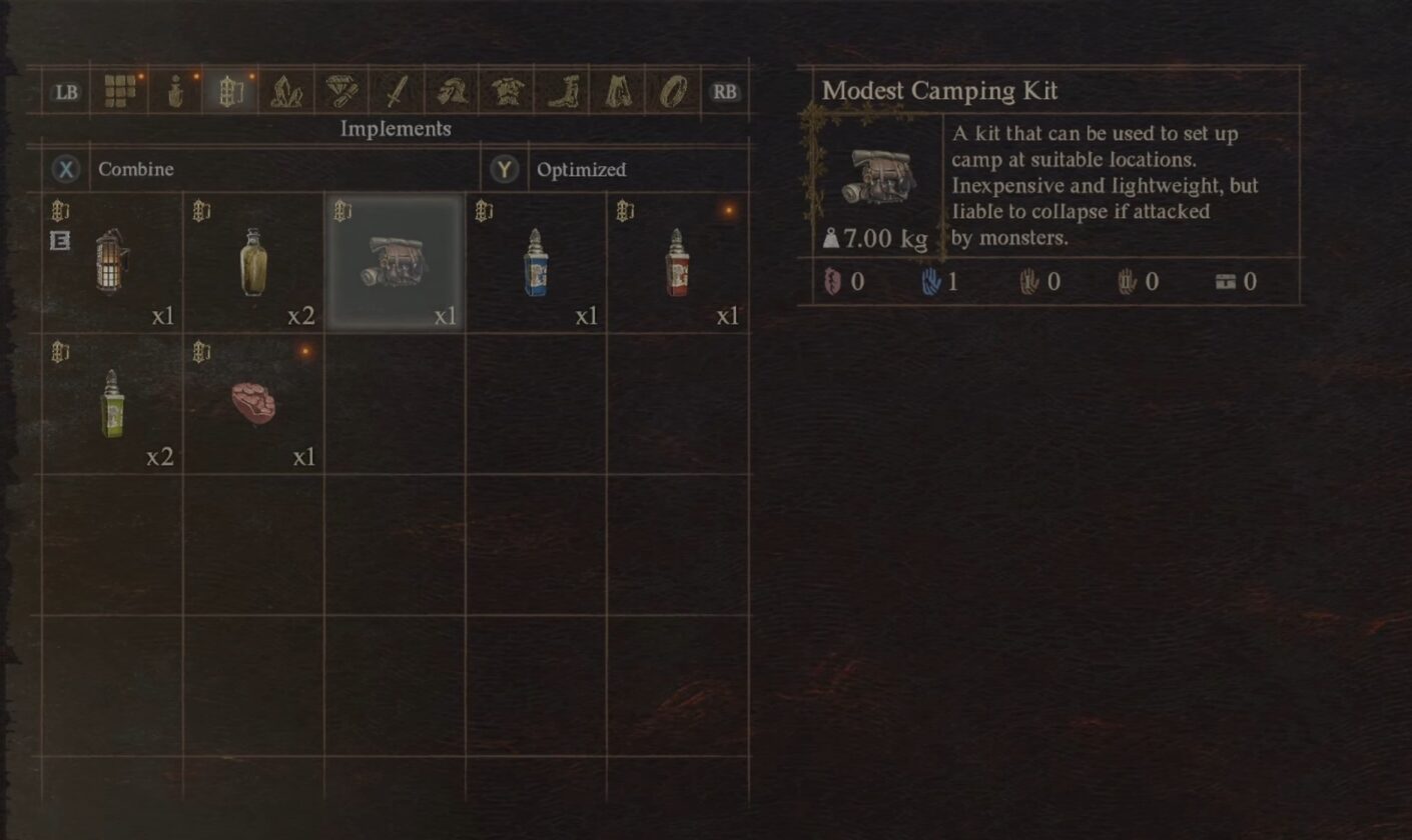 Kit de Acampamento em Dragon's Dogma 2