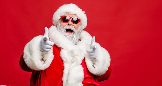 Nikolaus mit Sonnenbrille