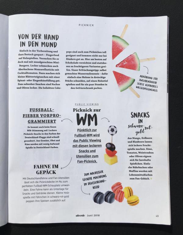 DM Zeitschrift Alverde, Rezepte Weltmeisterschaft, inspiriert, tolle Ideen, WM 2018, Gute Ideen