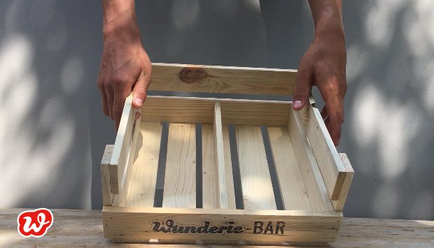 Wunderle-Bar, Holzdisplay, nachhaltig, ökologisch, Präsentation, Neuheit, gefertigt in Werkstätten für Menschen mit Behinderung