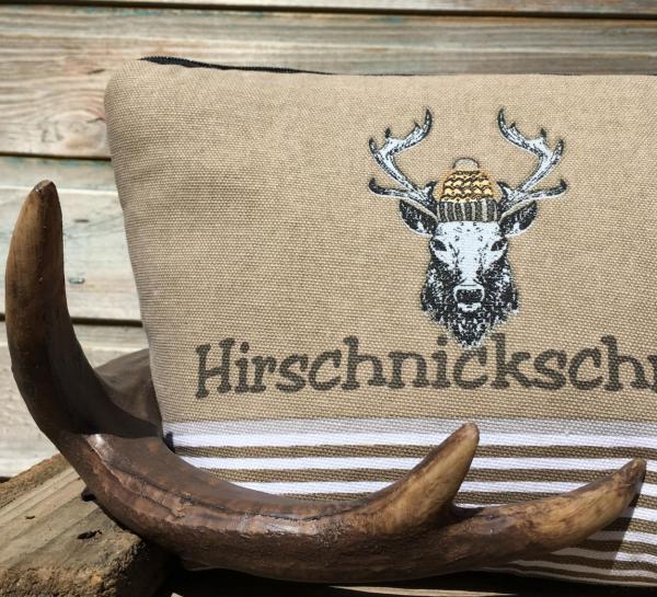 Wunderle, Kosmetiktasche, Hirschnickschnack, Geweih, Herbst-Winter