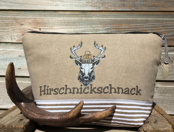 Wunderle, Kosmetiktasche, Hirschnickschnack, Hirsch, Herbst-Winter