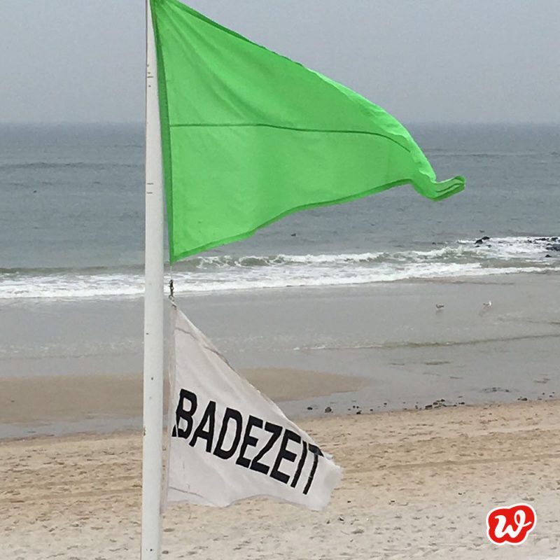 Badeflagge, Badezeit, am Meer, Meerzeit