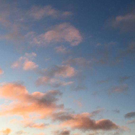 Himmel, Rosa Wolken, Natur, endlich mal blau