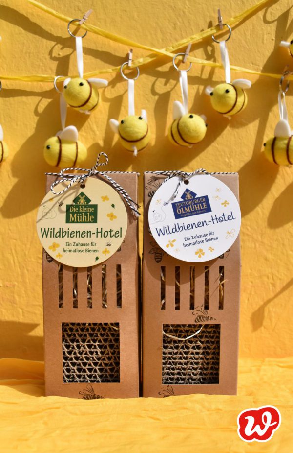 Bienenhotels, Teutoburger Ölmühle, individualisierte Werbegeschenke, was eigenes, eigenes Hangtag, Verantwortungdbewusstsein